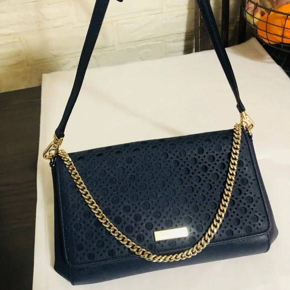 ❤️SOLD❤️Kate Spade Newbury Lane Caining Crossbody Handbag Navy Blue💎 - Picture 1 of 11